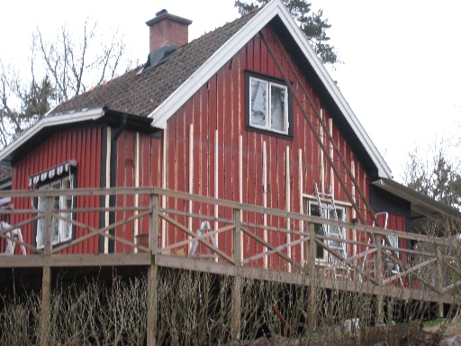 IMG_0110.JPG - Läkterna borta och 45*45 reglarna på plats